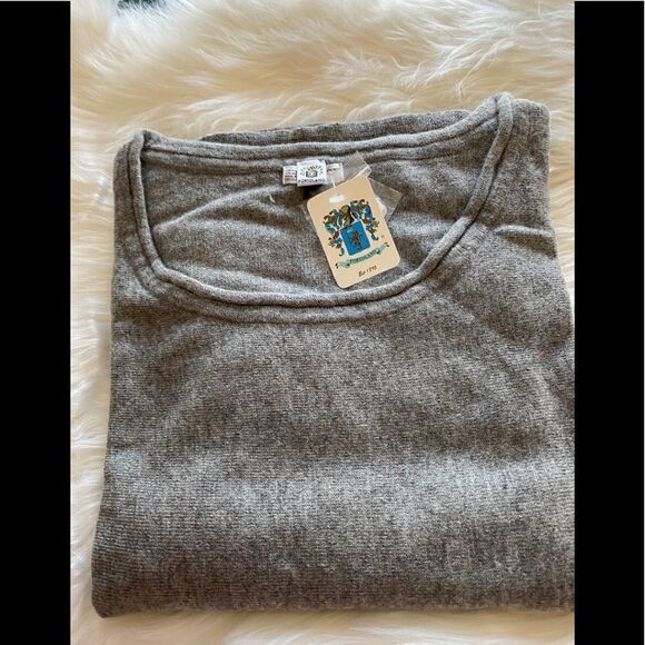 Boat Neck Half Sleeves Blouse - Light Heather Grey - Picture 2 of 3